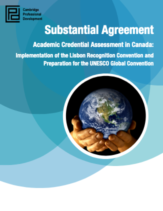 Cover of the CamProf report on the implementation of the provisions of the Lisbon Recognition Convention