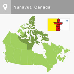 Nunavut map